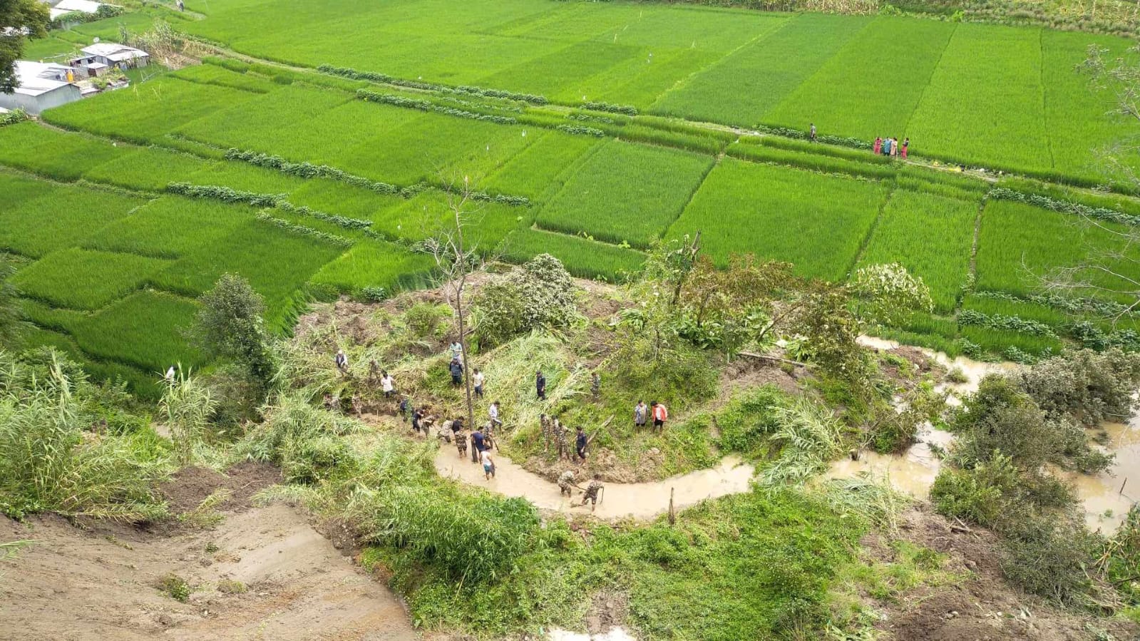 खोलो थुनिदा भक्तपुरको गुण्डुमा बन्यो ताल (तस्बीरसहित)